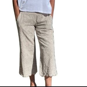 Sundance eyelet tan pants